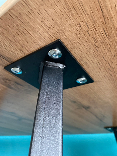 Стол Тринити Лофт 120 32 мм дуб галифакс табако / черный матовый фото покупателя 3