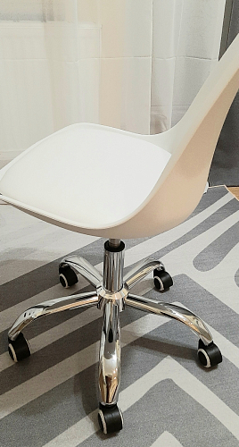 Компьютерное кресло Kolin с подушкой clear / white фото покупателя 185