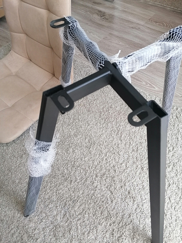 Стул на металлокаркасе Чилли К светло-серый велюр / черный каркас фото покупателя 647