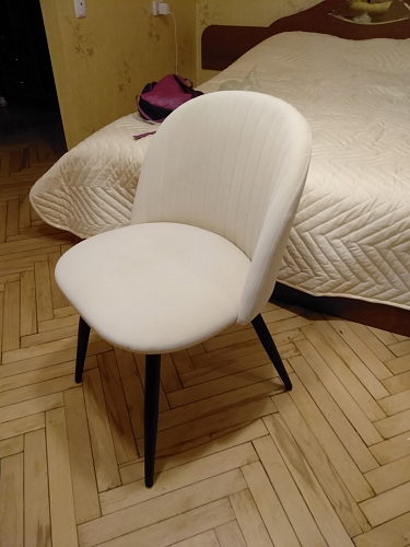 Стул на металлокаркасе Gabi 1 light purple / black / gold фото покупателя 290