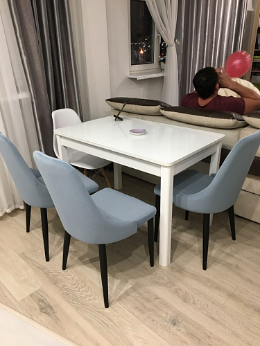 Стул на металлокаркасе Kora 1 gray / black фото покупателя 14