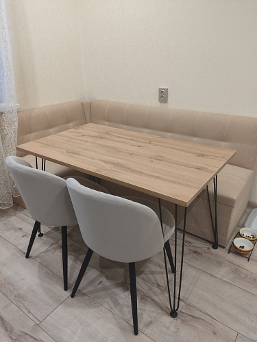 Стул на металлокаркасе Gabi 1 beige / black фото покупателя 175