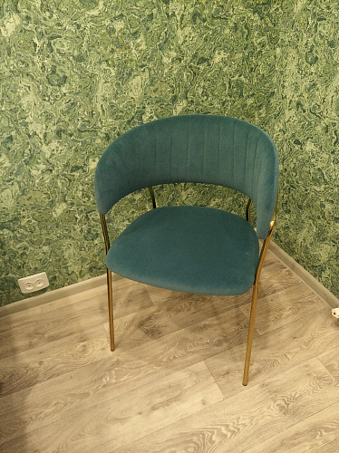 Стул на металлокаркасе Kamelia светло-фиолетовый / золотой фото покупателя 104