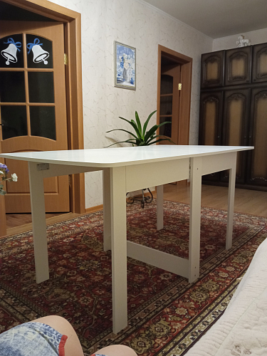 Стол обеденный раздвижной СтК4 дуб молочный фото покупателя 7