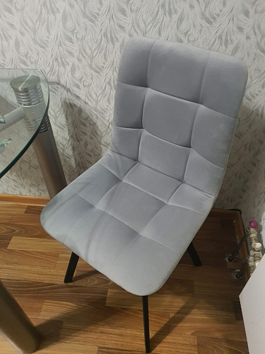 Стул на металлокаркасе Чилли К черный / зеленый фото покупателя 579