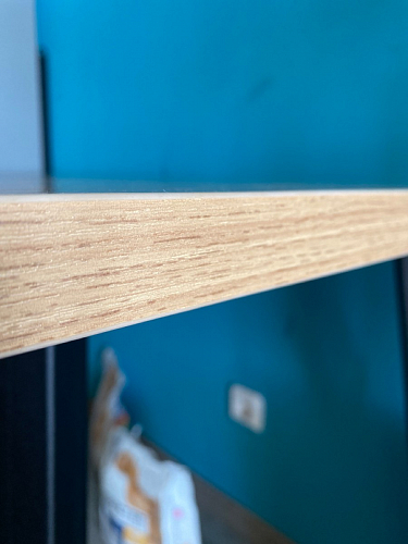 Стол Тринити Лофт 120 32 мм дуб галифакс табако / черный матовый фото покупателя 3