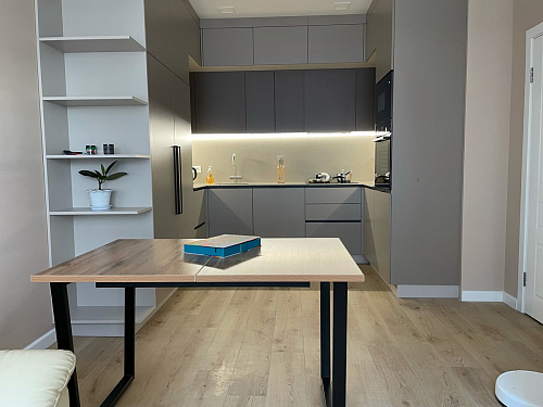 Деревянный стол Лота Лофт 120x75 дуб крафт табачный / черный матовый фото покупателя 576