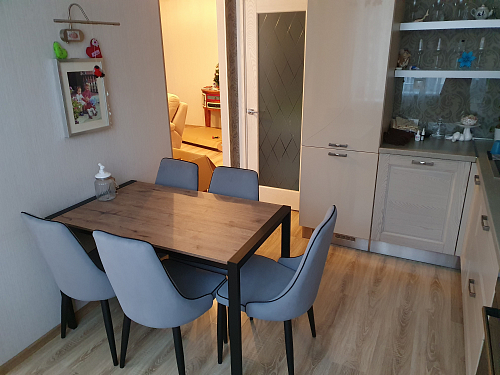 Стул на металлокаркасе Kora 1 light blue / white / black фото покупателя 7