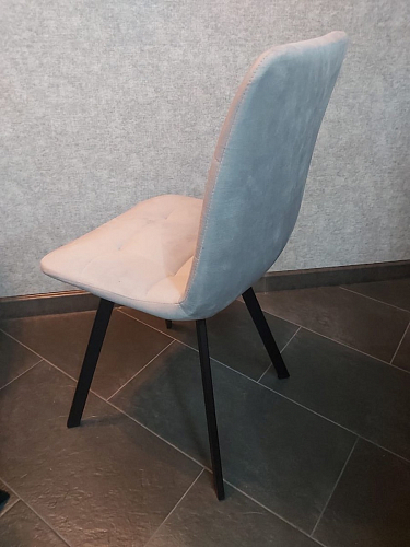 Стул на металлокаркасе Чилли синяя ткань / белый фото покупателя 1357