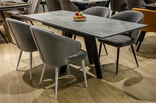 Стол DikLine SKL140 белый мрамор / черный из шоурума 4