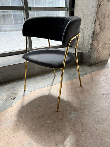 Стул на металлокаркасе Kamelia голубой / голубой / золотой фото покупателя 66