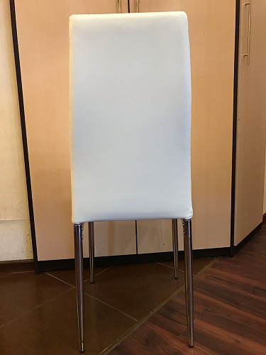 Стул на металлокаркасе DC2-001 black / white line / white фото покупателя 21