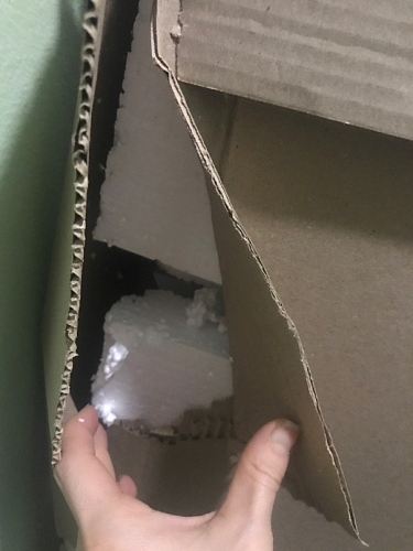 Стеклянный стол Фостер 120(160)х120х76 серый мрамор / черный фото покупателя 48