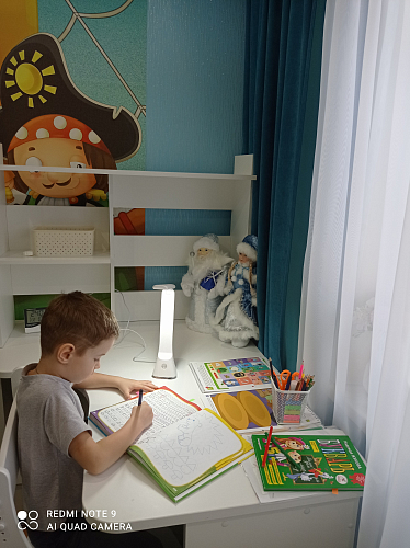 Стол компьютерный Орина см угловой белый левый фото покупателя 1