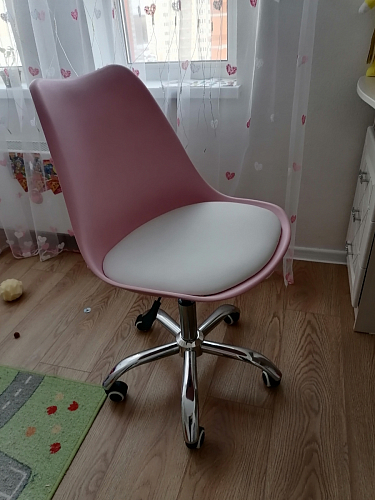 Компьютерное кресло Kolin с подушкой clear / white фото покупателя 572