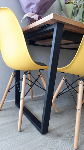 Деревянный стол Лота Лофт 140х80 дуб крафт табачный / черный матовый фото покупателя 487