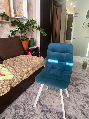 Стул на металлокаркасе Чилли бежевый / белый каркас фото покупателя 1319