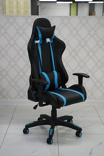 Компьютерное кресло Blok light blue / black из шоурума 1