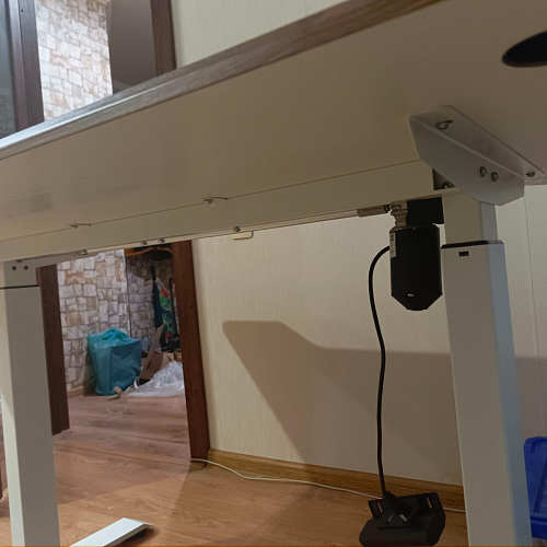 Компьютерный стол Маркос с механизмом подъема 120х75х75 черный / кантри орех фото покупателя 40