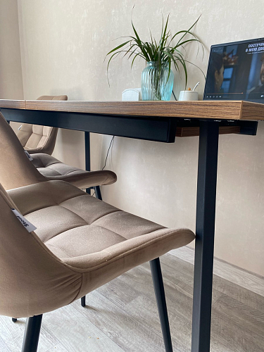 Стол Тринити Лофт 120 32 мм дуб галифакс табако / черный матовый фото покупателя 102