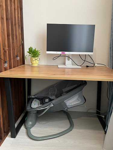 Деревянный стол Лота Лофт 120x75 дуб крафт табачный / черный матовый фото покупателя 539