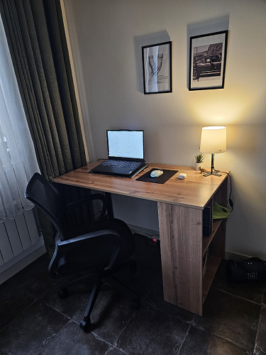 Письменный стол Битти Лофт 116х60х75 креатель / черный матовый фото покупателя 79