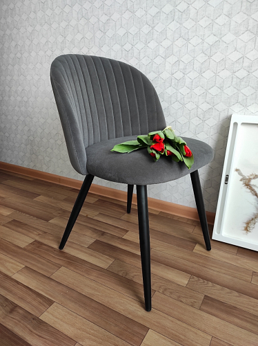 Стул на металлокаркасе Gabi green / black / silver фото покупателя 14