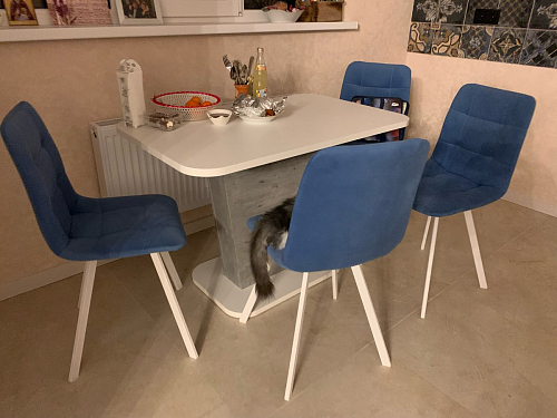 Стул на металлокаркасе Чилли бирюзовый / черный фото покупателя 974