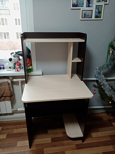 Компьютерный стол Грета-1 ясень шимо / дуб сонома фото покупателя 22