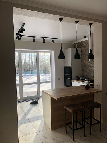 Барный стул Лофт микровелюр катания изумруд / черный матовый фото покупателя 6