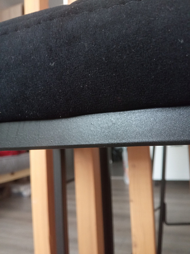 Барный стул Лофт микровелюр катания блэк / черный матовый фото покупателя 197