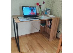 Письменный стол Фред Лофт черный матовый / дуб делано темный фото покупателя 4