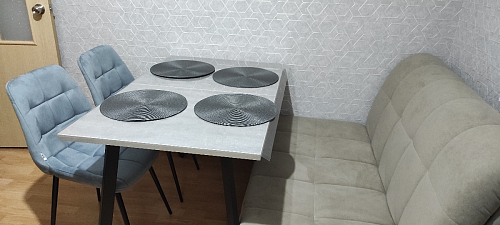 Стол Тринити Лофт 120x80x75 дуб крафт золотой / белый матовый фото покупателя 51