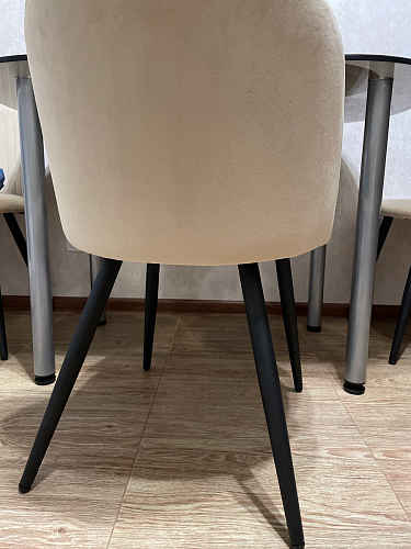 Стул на металлокаркасе Gabi 1 light blue / black / gold фото покупателя 739