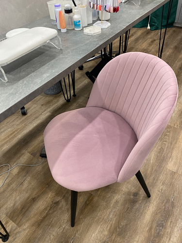 Стул на металлокаркасе Gabi dark beige / black / silver фото покупателя 718