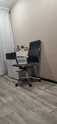 Компьютерное кресло Reus белая сетка / хром фото покупателя 59