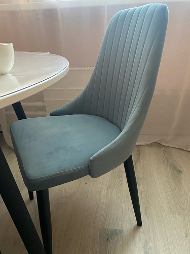 Стул на металлокаркасе Kora light blue / white фото покупателя 253