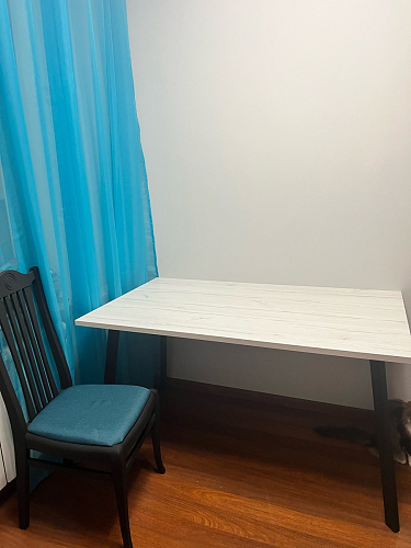 Стол Тринити Лофт 120 32 мм бетон / черный матовый фото покупателя 639