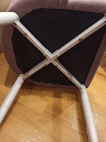 Стул на металлокаркасе Kora light blue / white фото покупателя 424