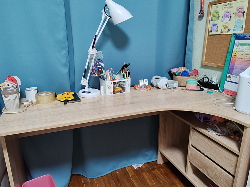 Письменный стол СПм-25 правый белый  - Уцененный экземпляр фото покупателя 57