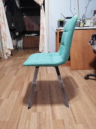 Стул на металлокаркасе Чилли светло-серый / белый каркас фото покупателя 11