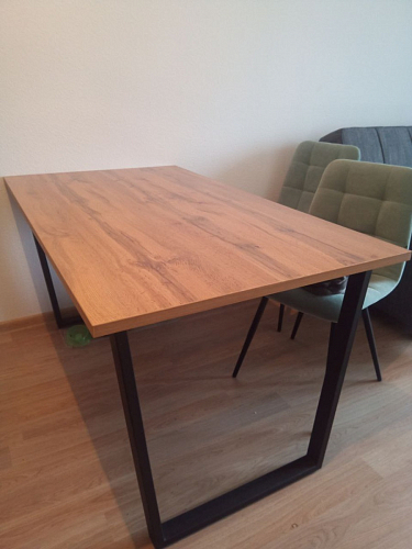 Деревянный стол Лота Лофт 120x75 дуб крафт табачный / черный матовый фото покупателя 153