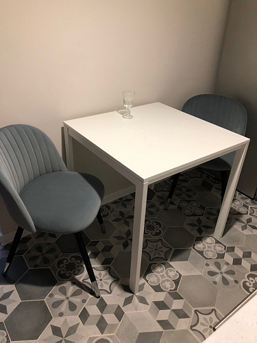 Стул на металлокаркасе Gabi 1 light purple / black / gold фото покупателя 164