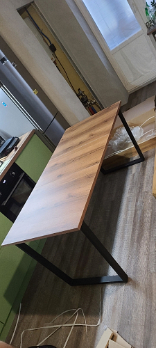 Стол Лота Лофт 140 25 мм черный матовый / бетон фото покупателя 349