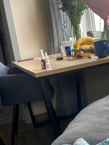 Деревянный стол Лота Лофт 140х80 дуб крафт табачный / черный матовый фото покупателя 811