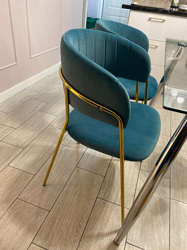 Стул на металлокаркасе Kamelia светло-фиолетовый / золотой фото покупателя 50