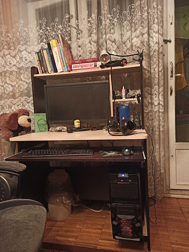 Компьютерный стол Грета-1 венге / дуб молочный фото покупателя 11