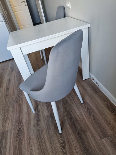 Стул на металлокаркасе Kora light blue / white фото покупателя 91