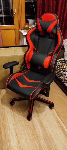 Компьютерное кресло Racer черное / оранжевое фото покупателя 54