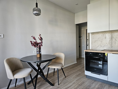 Стул на металлокаркасе Gabi dark beige / black / silver фото покупателя 394